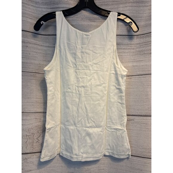 NWT J. Crew White Tank Top Size M - Picture 3 of 3